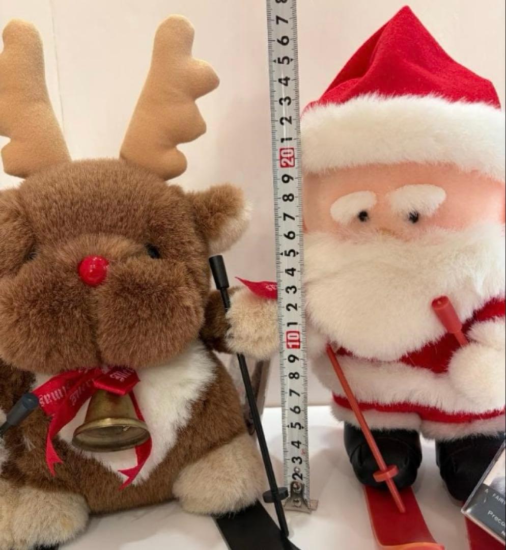 美品 サンタクロースとトナカイのぬいぐるみセット　チムニーワールド 昭和　レトロ