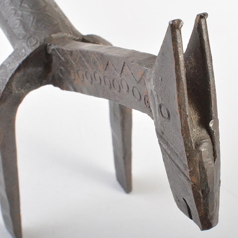 モダンアート　オブジェ　古鉄製　馬　置物　C　R7419