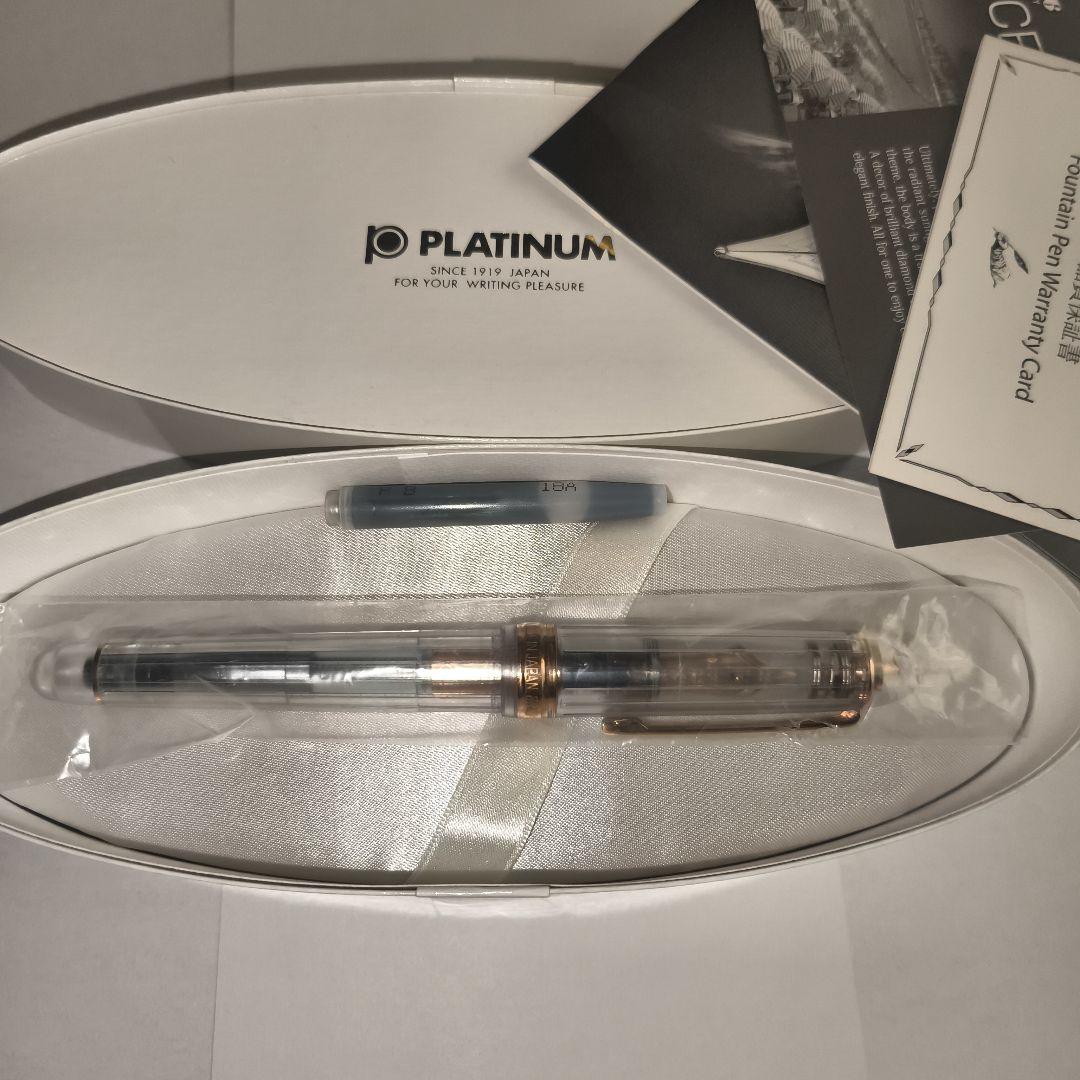 PLATINUM #3776センチュリー ニースロゼ 細字 箱&付属品有り