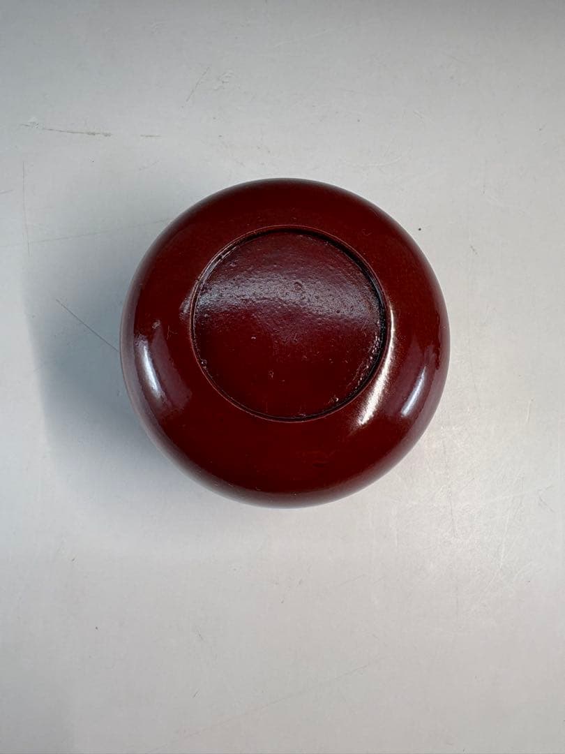 【中古】讃岐後藤塗　松葉ノ画尻張棗　堀内宗完書付（共箱）USED〈税込•送料込〉