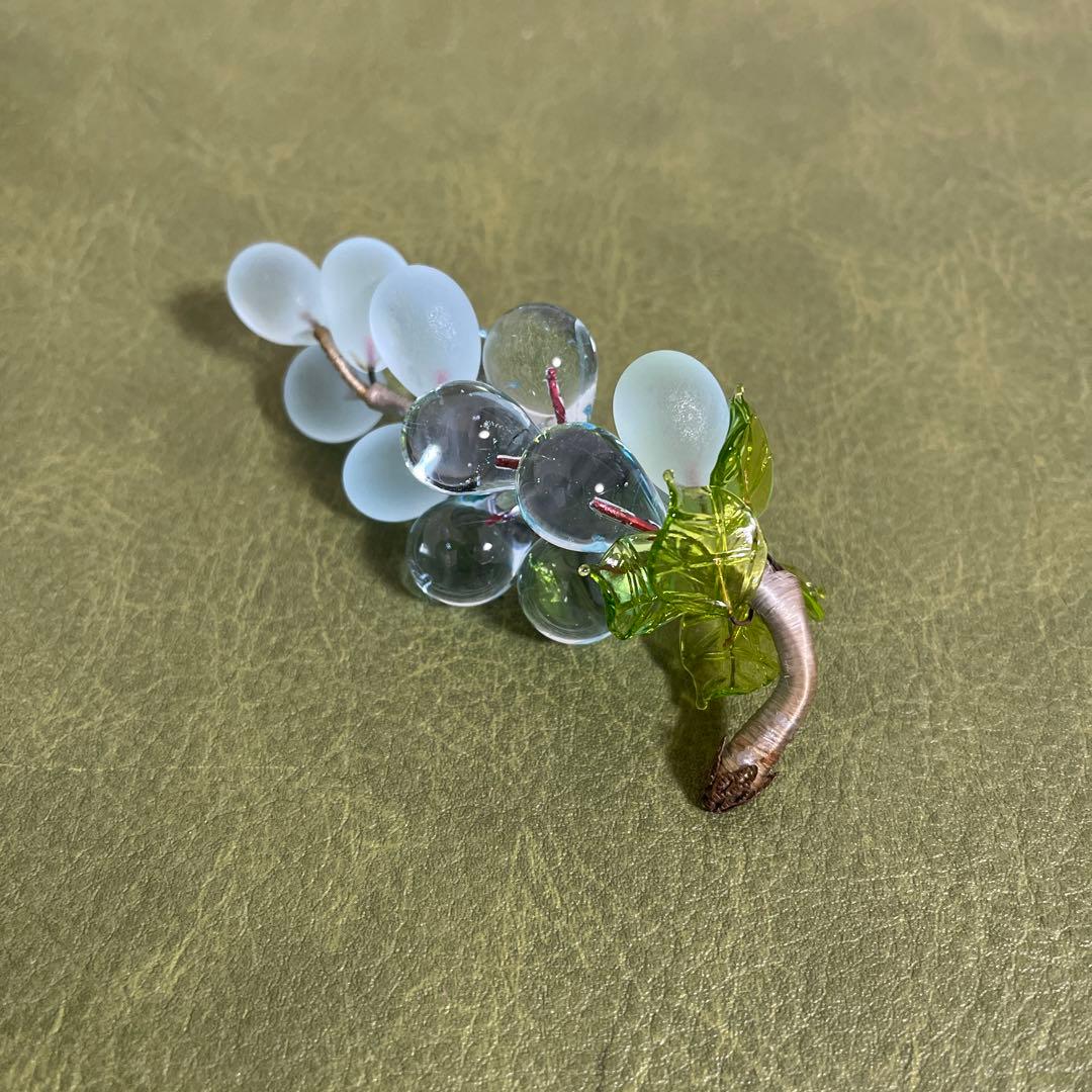 ヴェネチアングラス　ムラーノガラス　ぶどう　ガラス細工　イタリア　ヴィンテージ