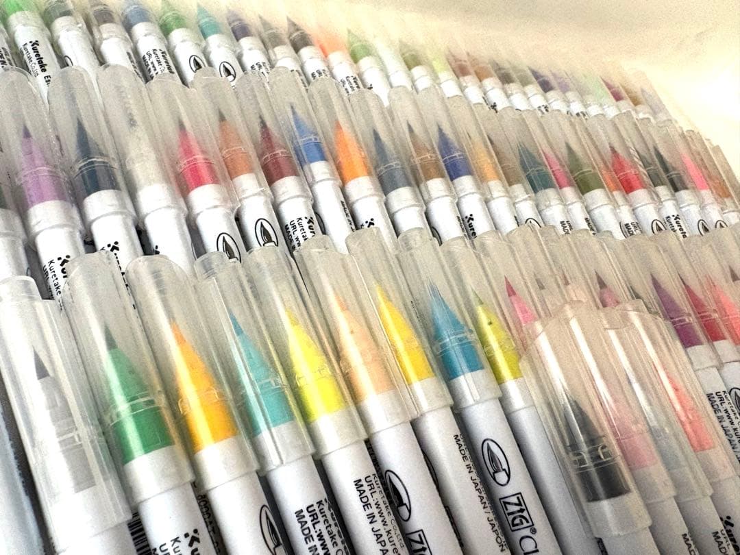 呉竹 カラーペン 筆ペン ZIG クリーンカラー リアルブラッシュ 80色