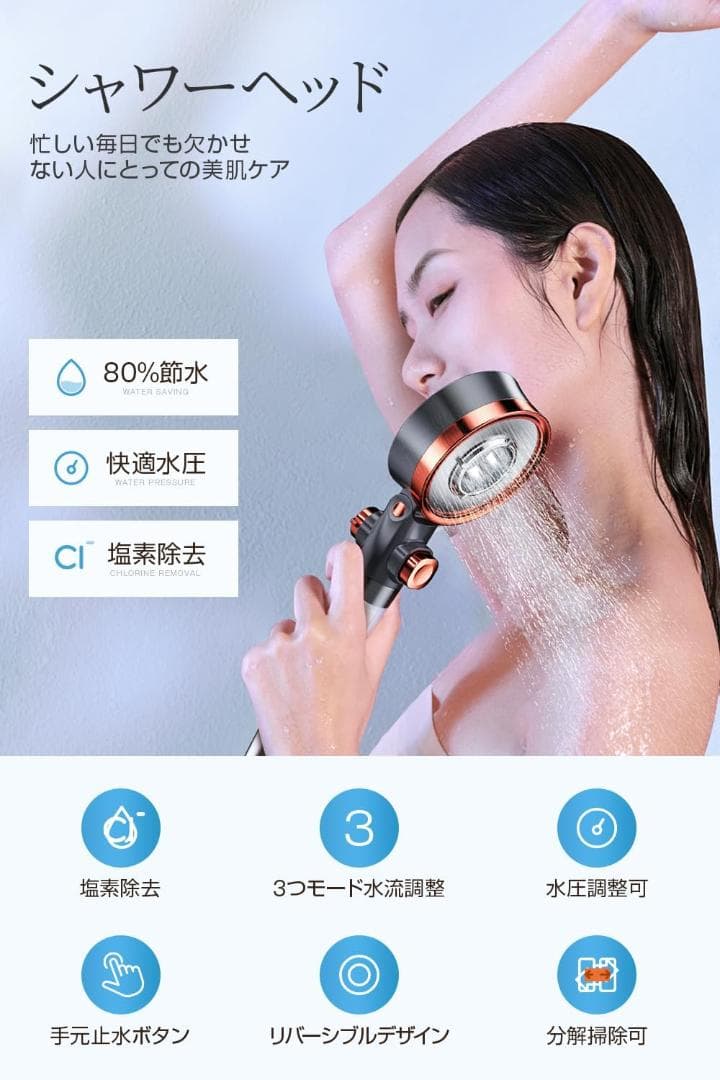 2個セット／マイクロナノバブル／2024新登場・80%節水、浄水カートリッジ9本