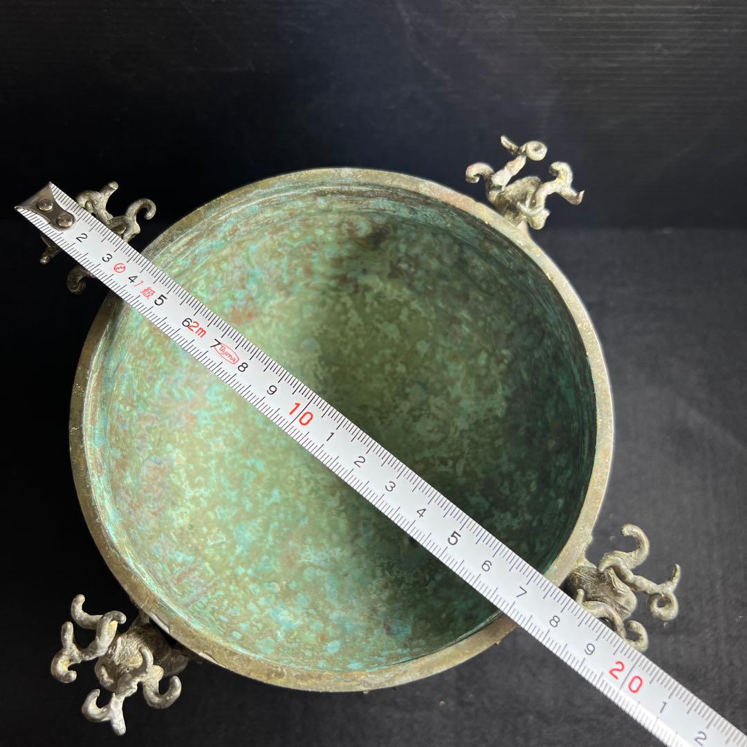 古代中国　古銅蓋物　木箱付　1740g/高さ約19.5㎝ 東Y7-1229☆2F