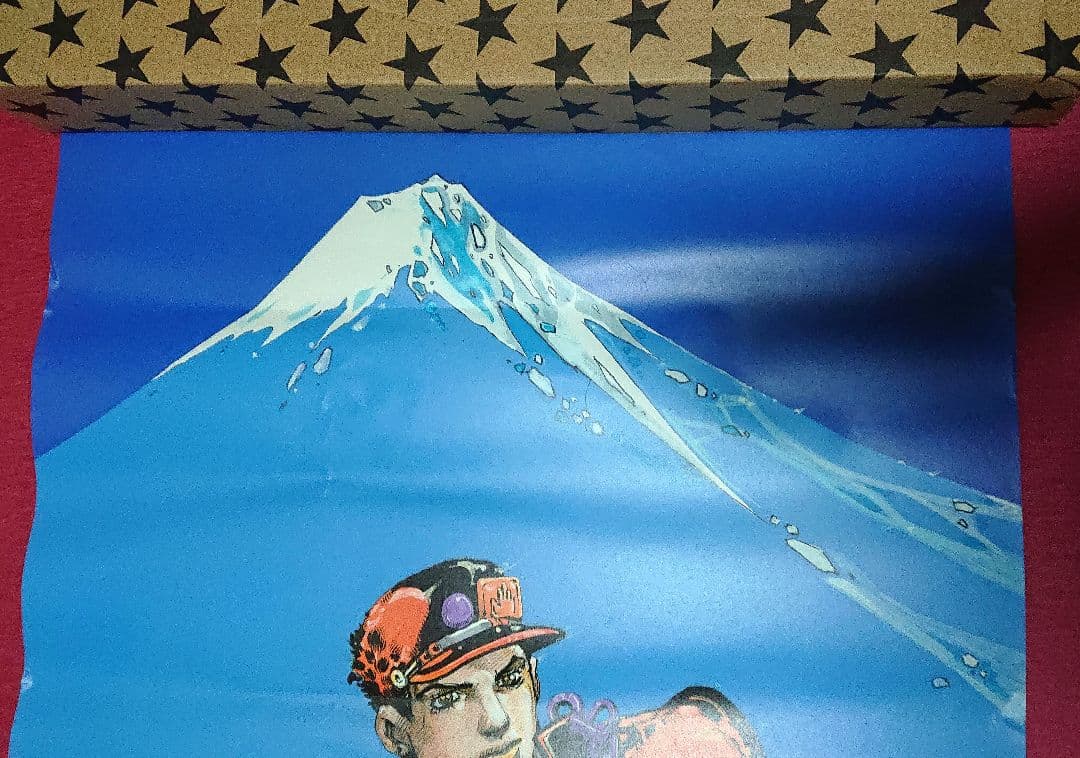 ジョジョの奇妙な冒険 ジョジョ展 ポスター 空条承太郎 イギー 富士山 B1