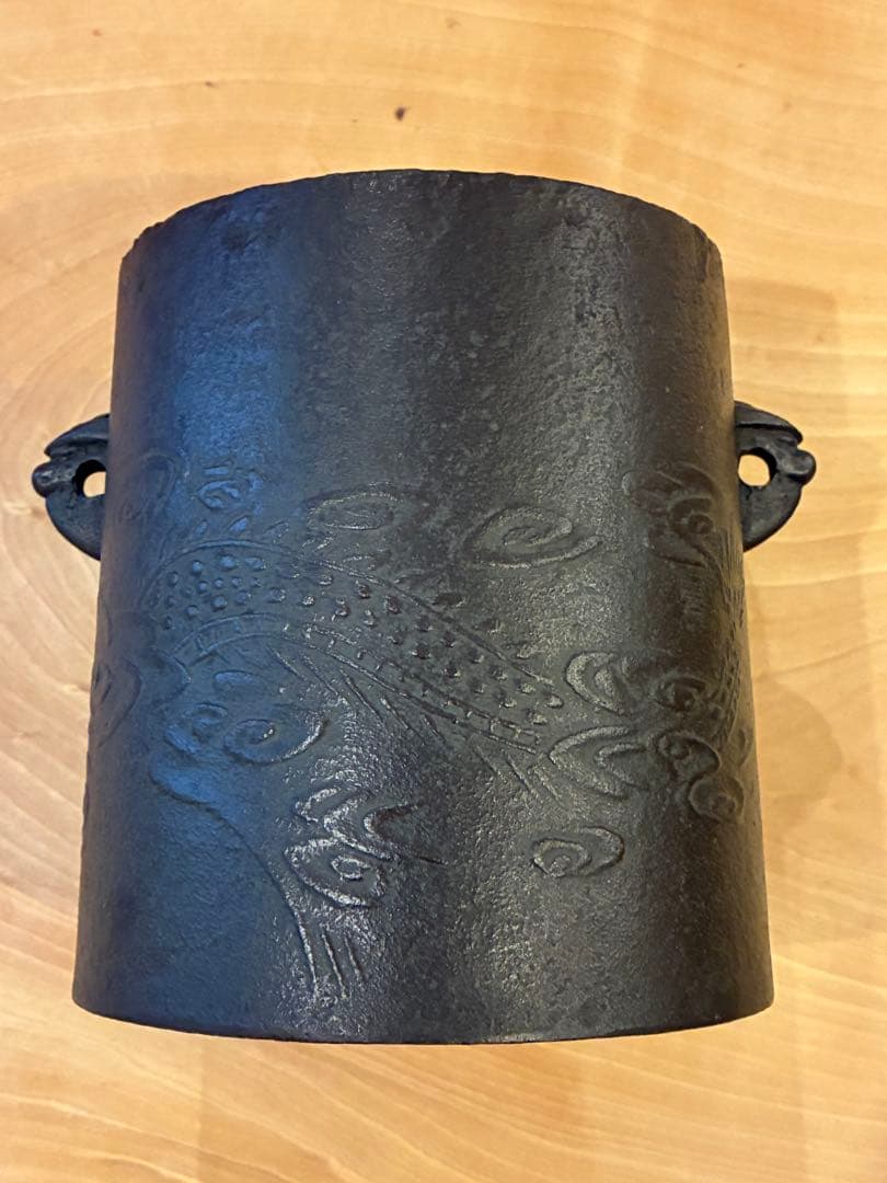 人間国宝 高橋敬典 雲龍釜 （小） 釣釜 吊釜 茶道具 共箱