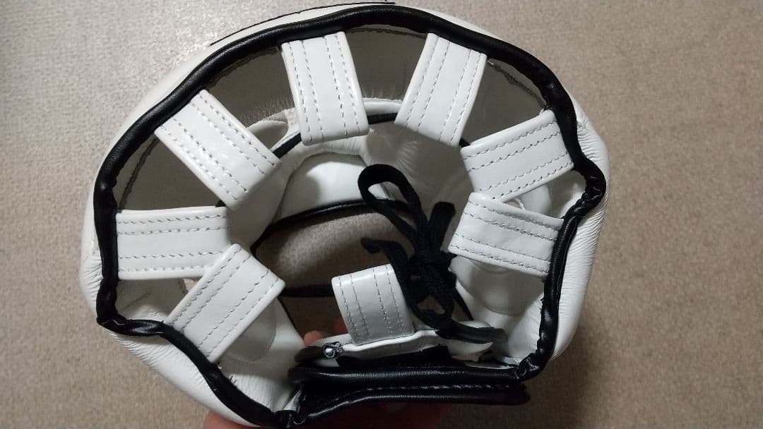 本革製WINDYヘッドギア HP-2 白 M サイズ 新品 NP