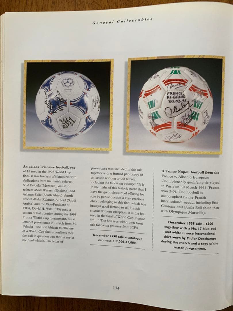 入手不可能！Football Memorabiliaフットボール関連商品価格掲載