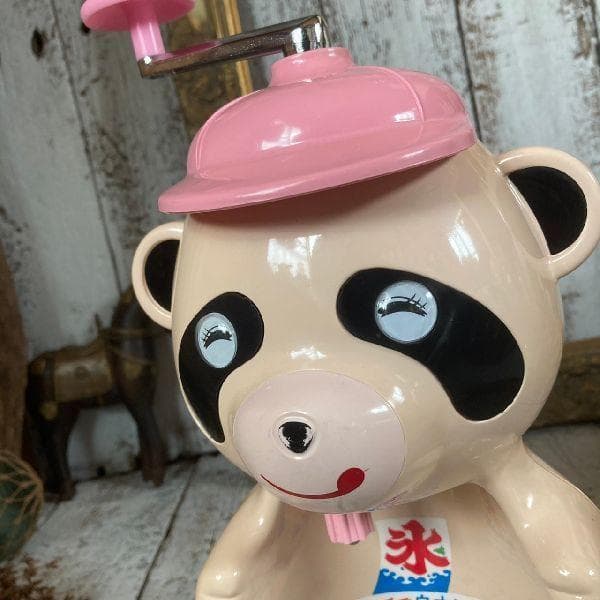 80sヴィンテージ*高橋ライト工業所*古いパンダ 型のかき氷機*氷削機*レトロ