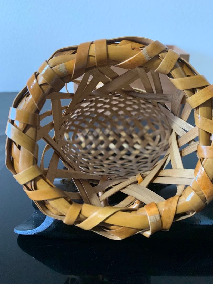 竹細工　飯塚小玕斎　花瓶　花藍