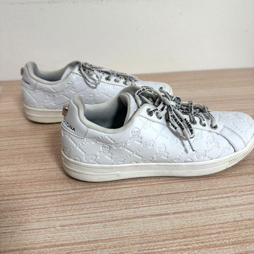 MARK ＆LONA ゴルフシューズ ホワイト スカル 27cm