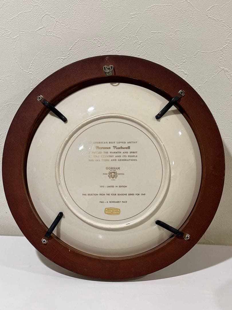 ノーマンロックウェル Gorham 限定 ヴィンテージ プレート 四季4枚セット