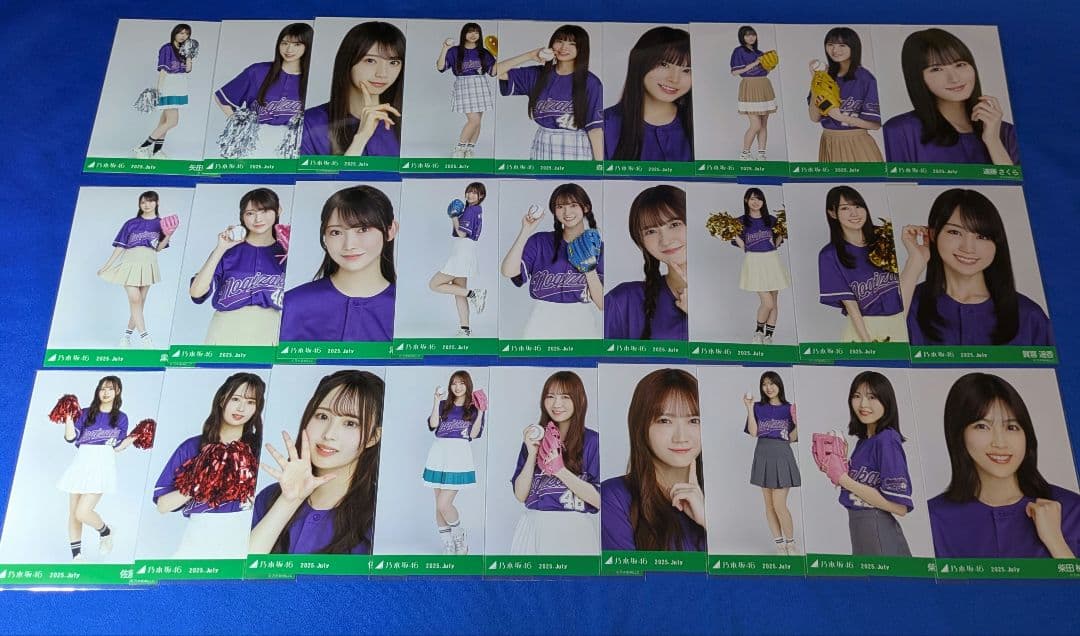 乃木坂46 ベースボールシャツ2025　生写真　３９コンプ　１１７枚　フルコンプ