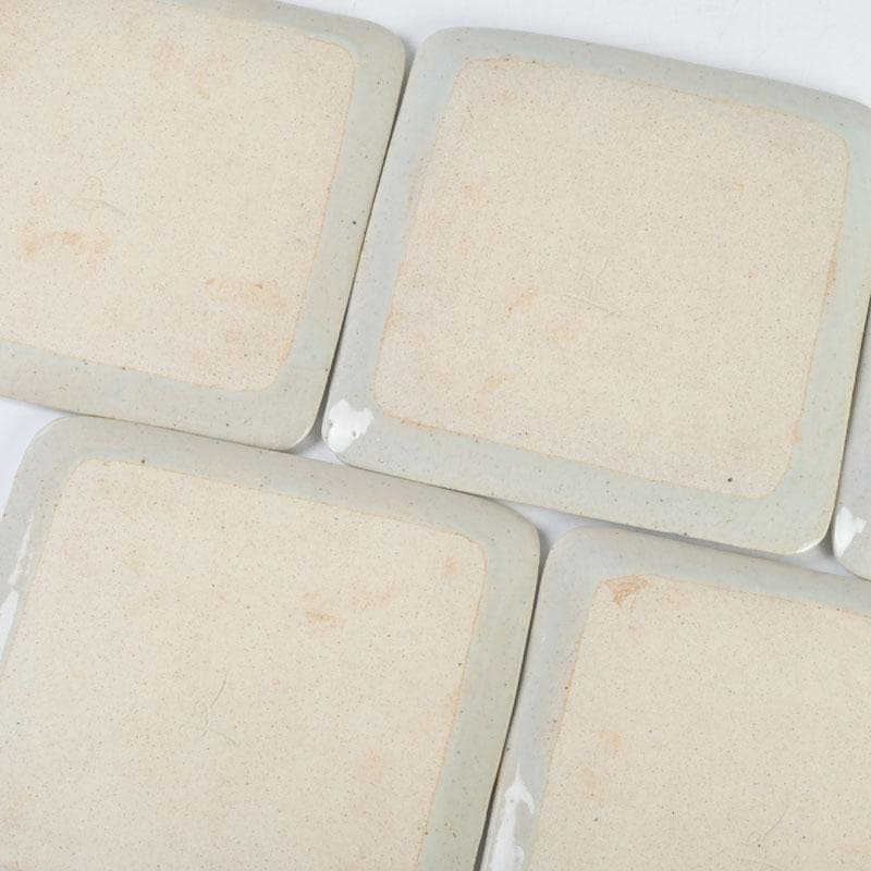 和食器　茶懐石　幸兵衛窯　絵変四方皿　銘々皿　五客　共箱　N　9420