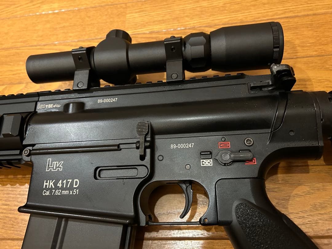 東京マルイ製次世代HK 417 D スナイパーライフル 刻印追加、メカボ整備済み