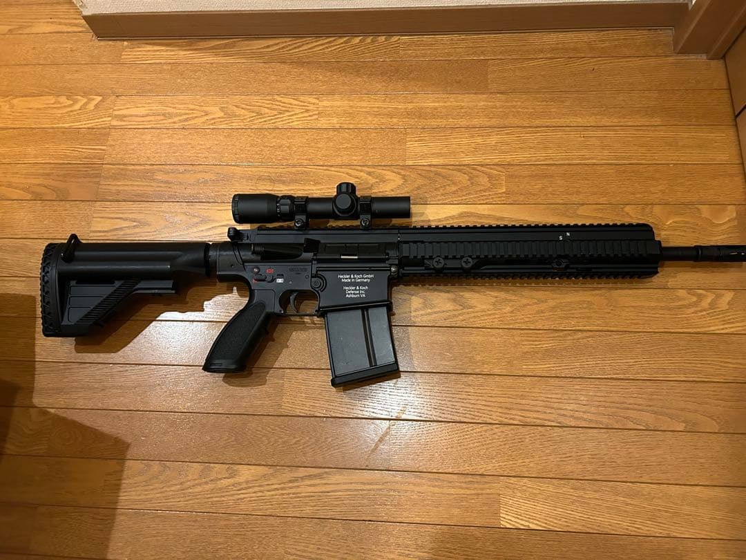 東京マルイ製次世代HK 417 D スナイパーライフル 刻印追加、メカボ整備済み