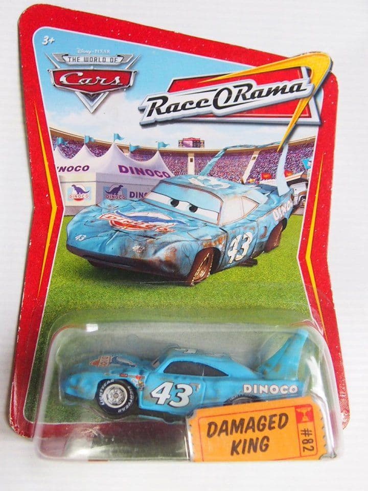 【美品】マテル ディズニー Carsカーズ KING＆DAMAGED KING