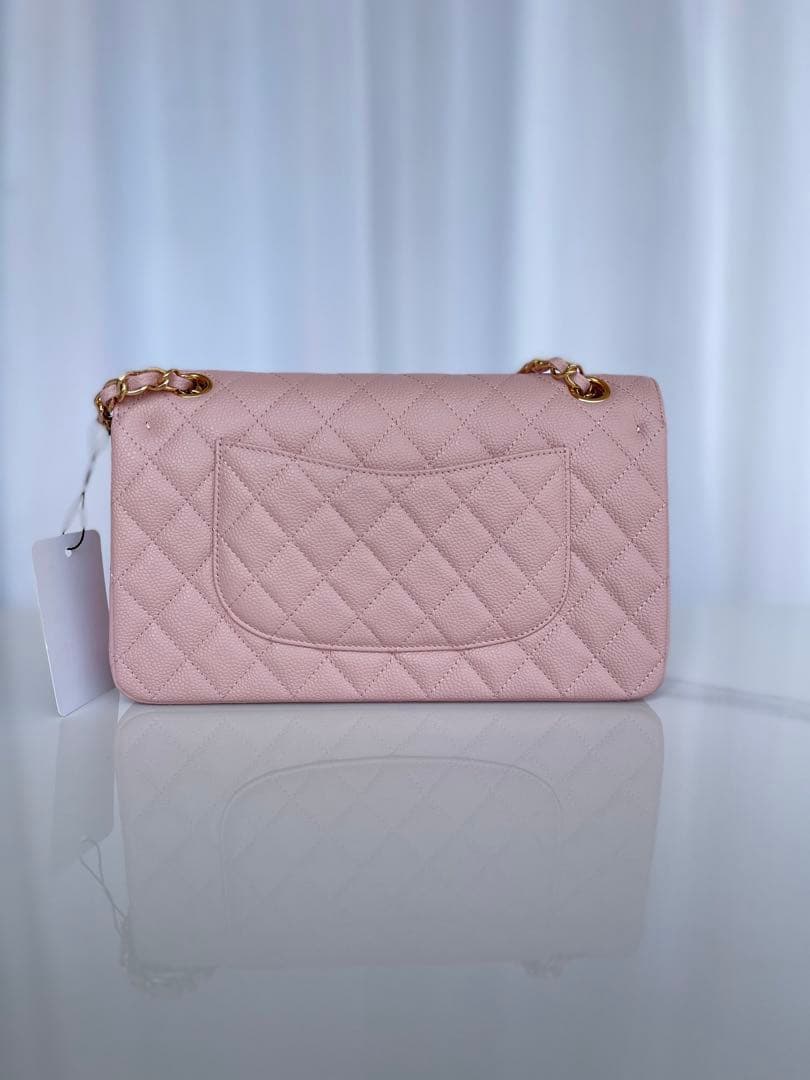 キャビアスキン ピンク A01112 ゴールド 金具　ショルダーバッグ