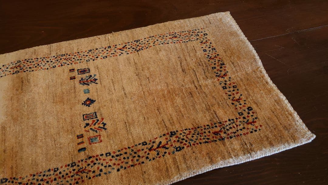 緞通　ラグ　ベルギーラグ　ペルシャ絨毯　敷物　旧家　蔵出し　1枚