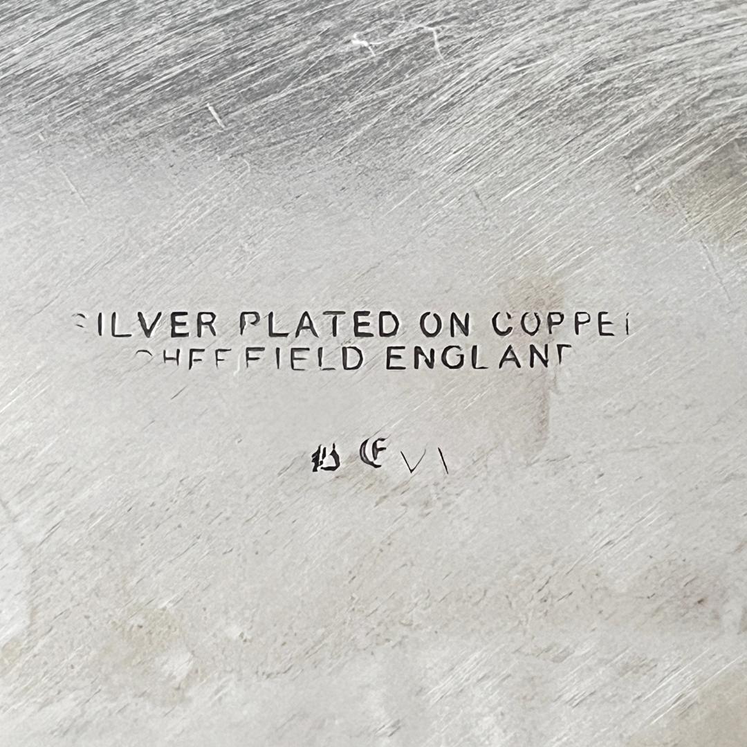 【英国】 ギャラリートレー サークル型 30cm 【シルバープレート】