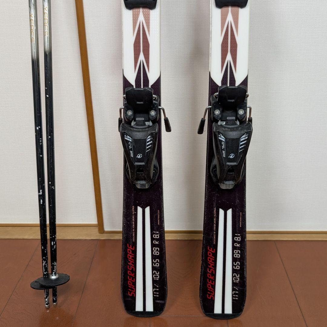 ​【ジュニア スキー4点セット】板117/靴21.5/ポール/ケース