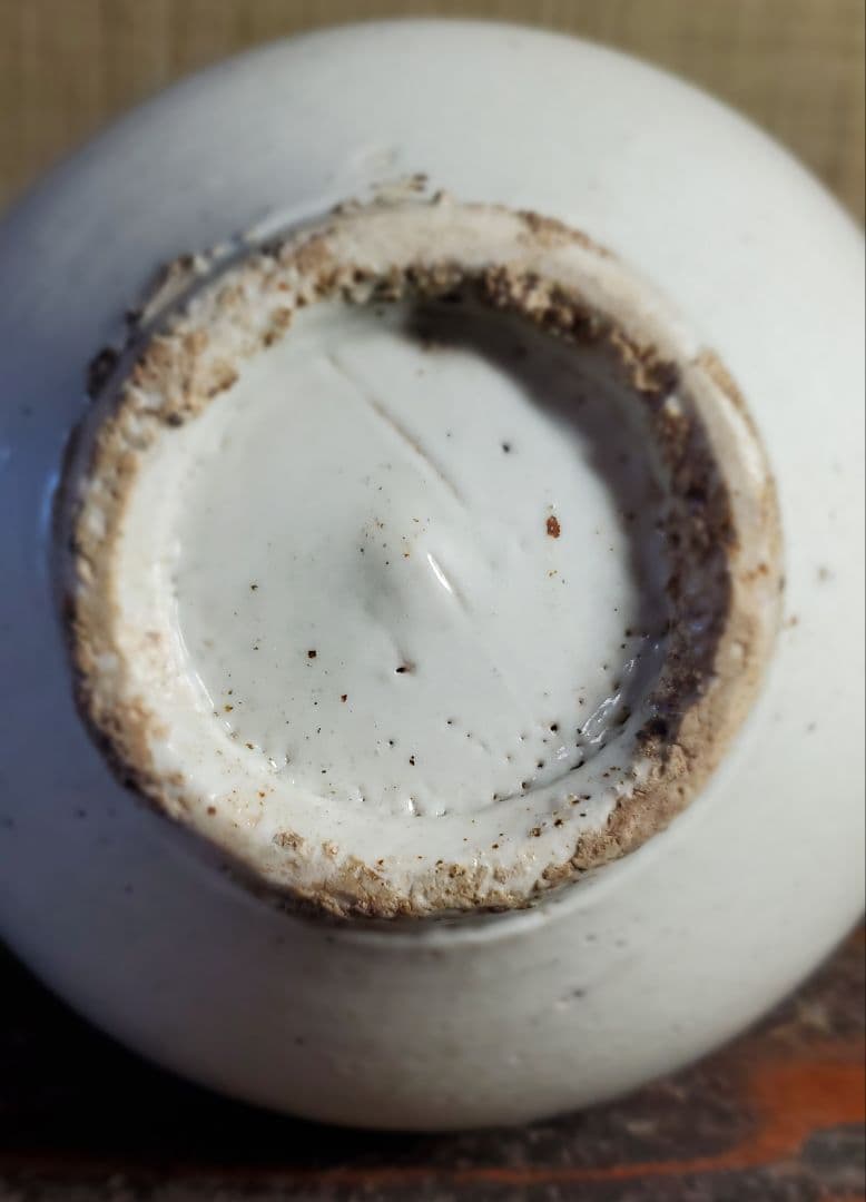 李朝 古美術 青華白磁 花文壺