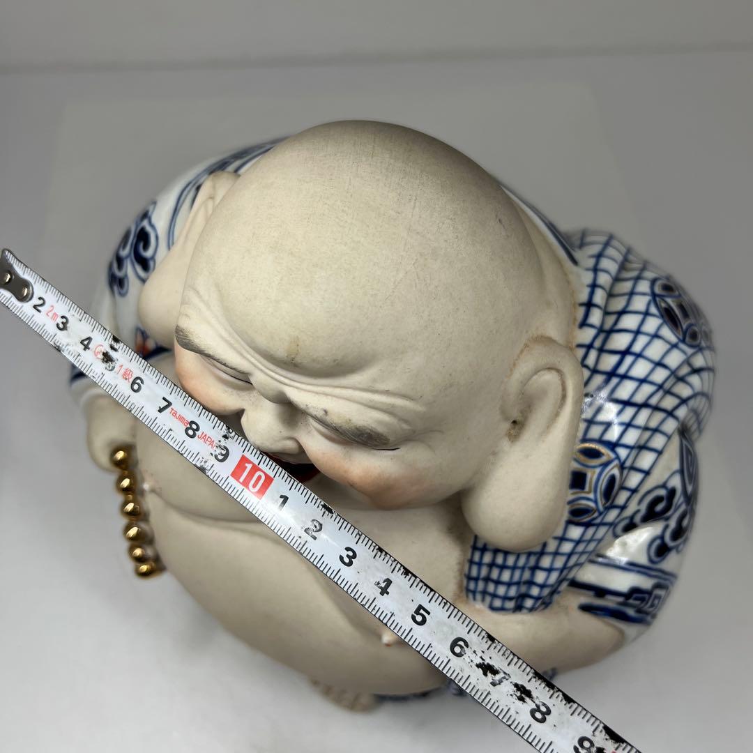 中国美術　景徳鎮布袋置物　高さ約24㎝ 東Y7-0520⑤