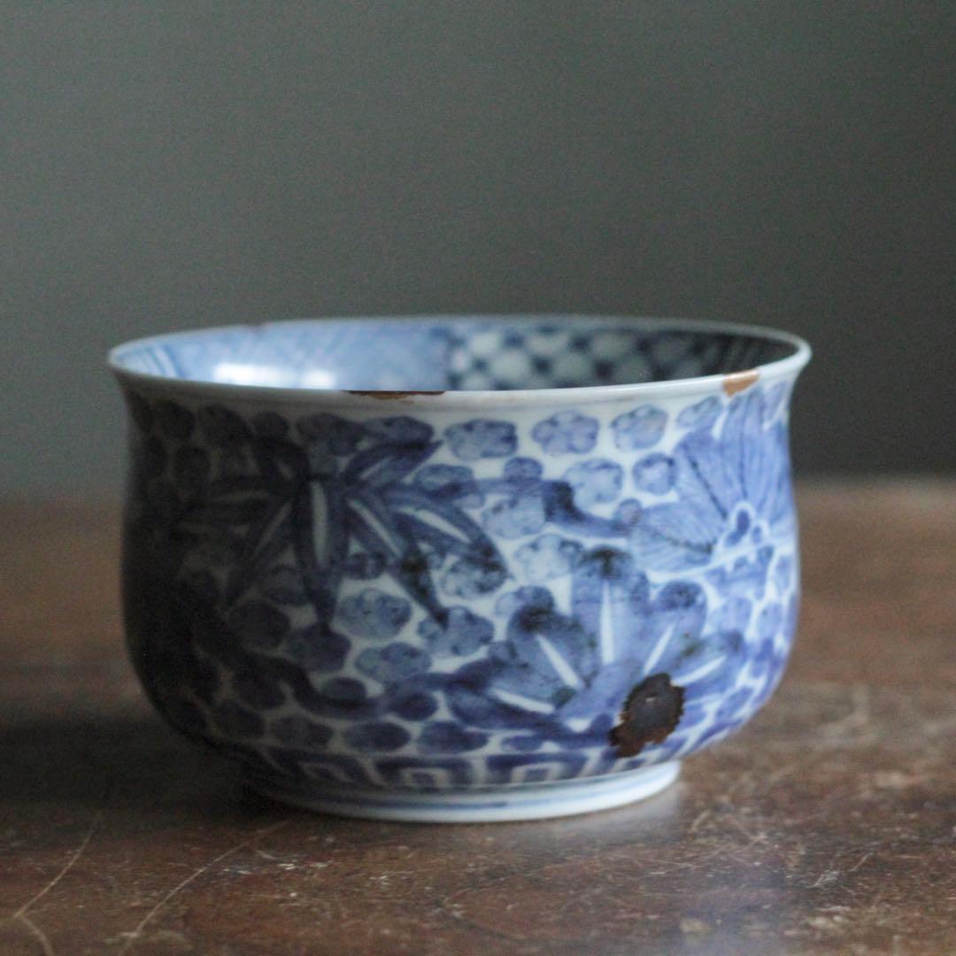 古伊万里 染付 茶碗 古美術 古道具 アンティーク