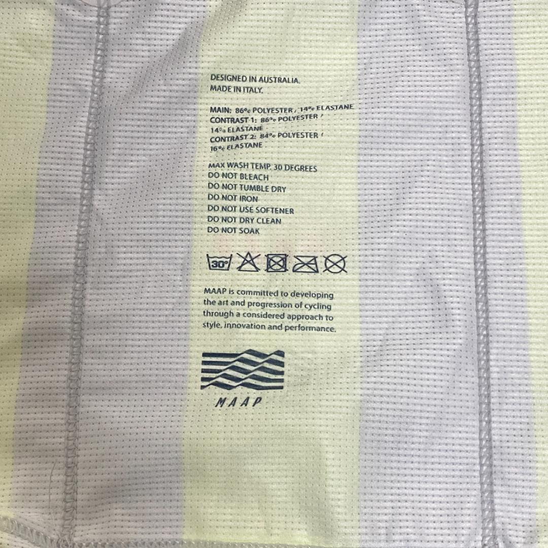 【美品】 サイクルジャージ XS イエロー系 チェッカー