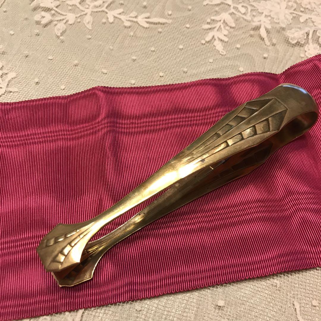 シュガートング 真鍮製  角砂糖掴み フランス19c末   値下げしました