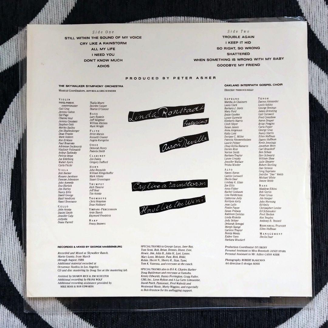Linda Ronstadt Cry Like a Rainstorm レコード