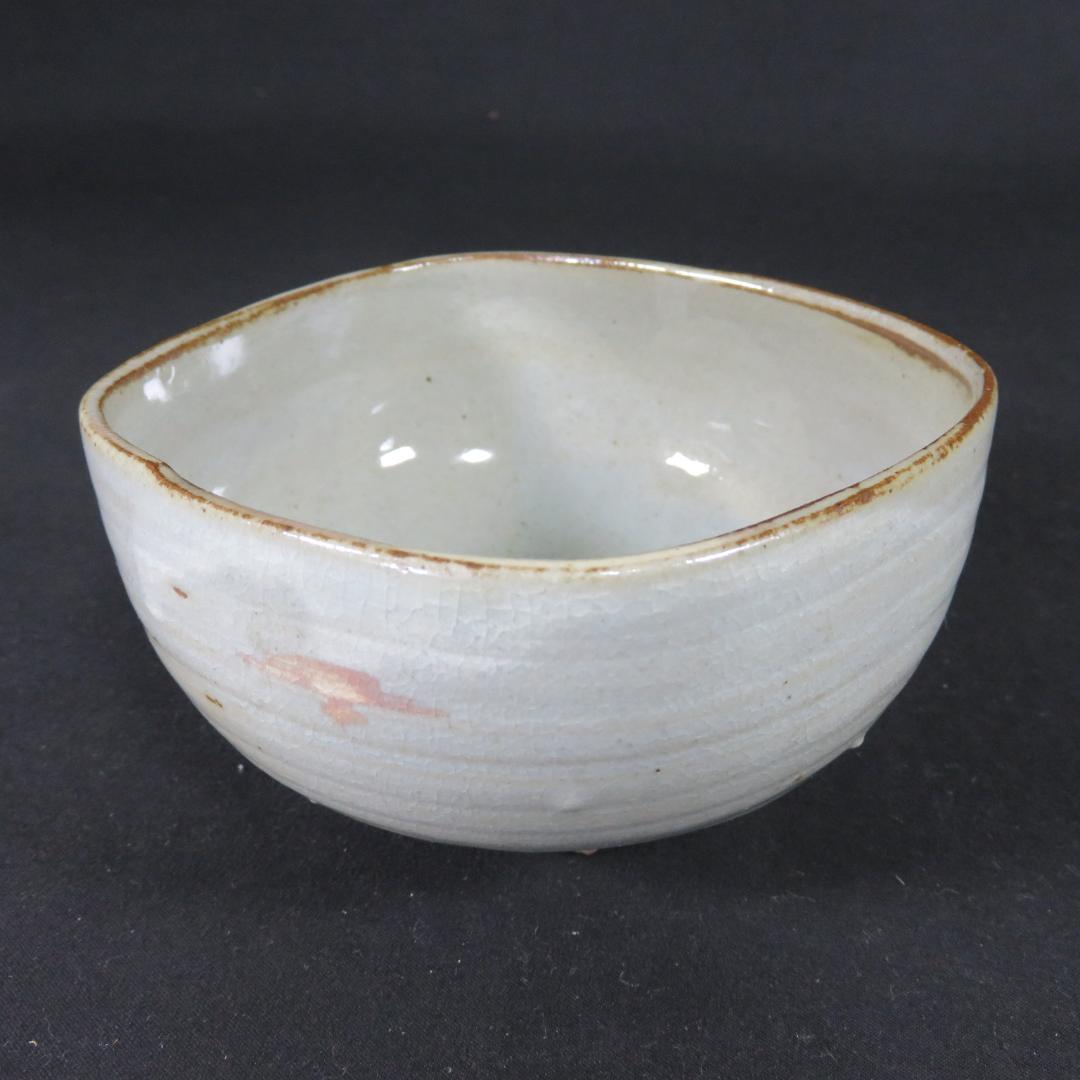 茶碗 石崎光四郎 共箱 木箱 抹茶碗 茶器 茶道具 四角高台