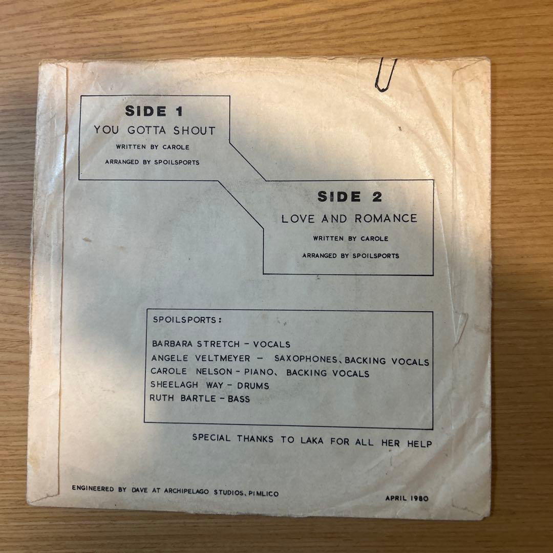 Spoilsports - You Gotta Shout 7インチ