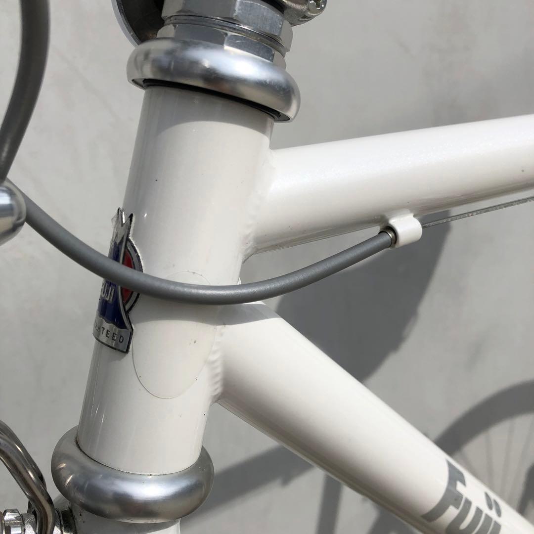 【送料込・美品】FUJI STROLL ピスト 52 シングル クロスバイク 白