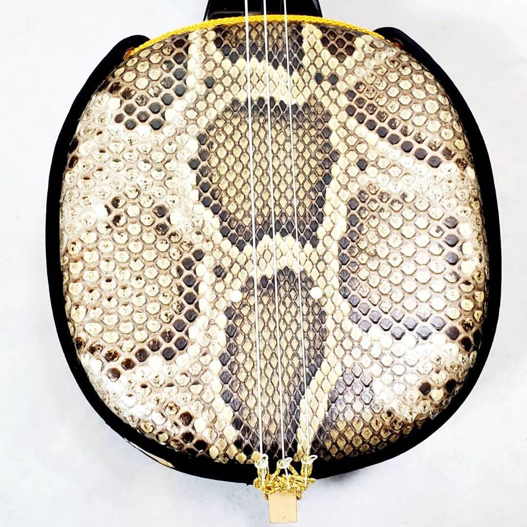 【極美品・すぐ始められる】沖縄三線 本蛇皮張り 付属品多数 初心者セット