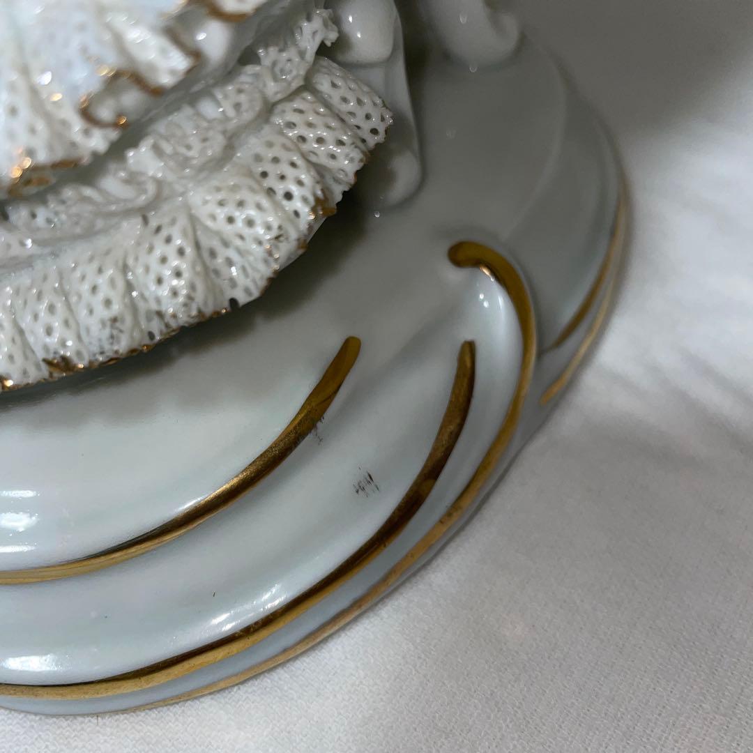 加藤工芸 ドレスドール陶器人形　バイオリンとピアノ