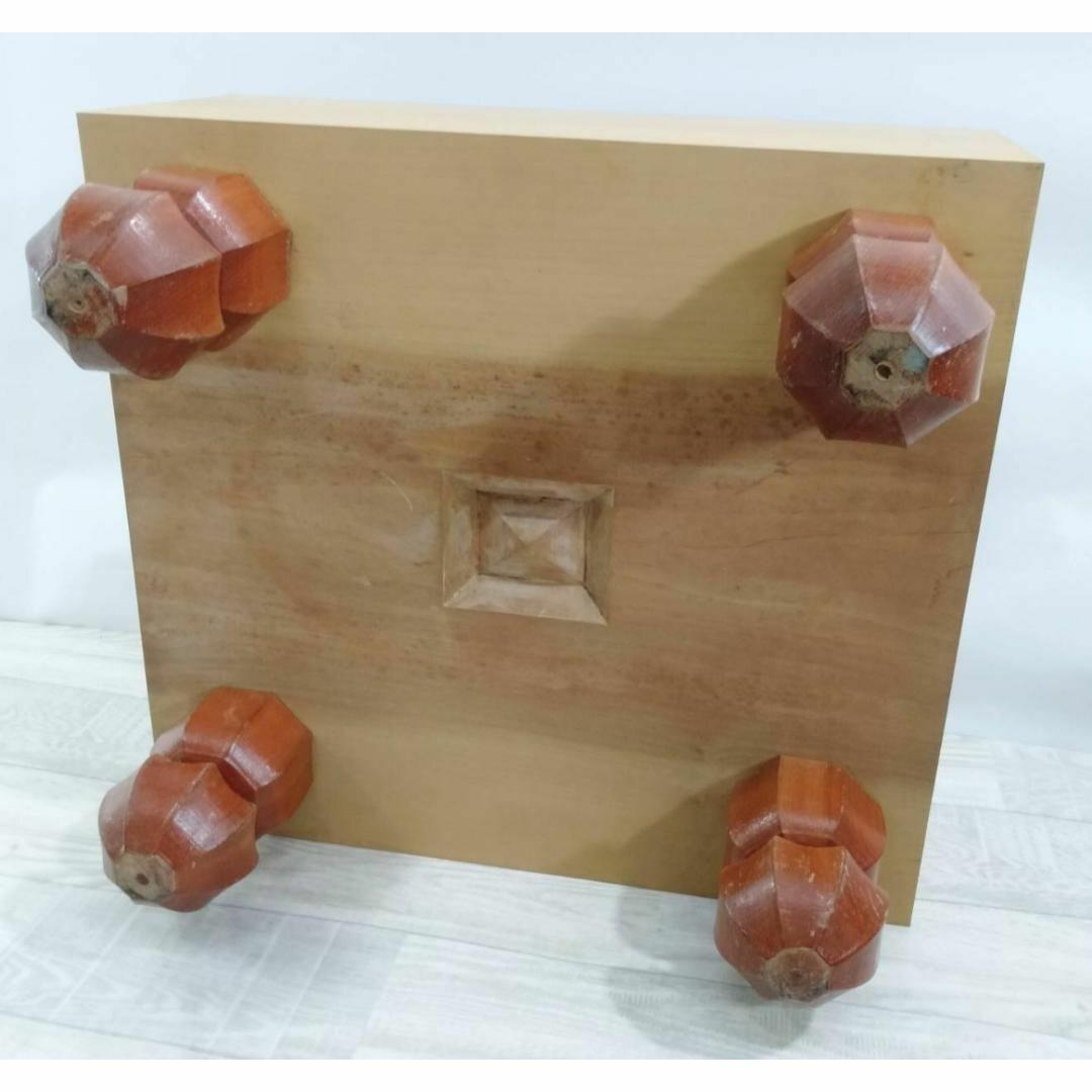 【良品】碁盤 5寸8分 板目 木裏 ヘソ付き 33号 蛤碁石付き