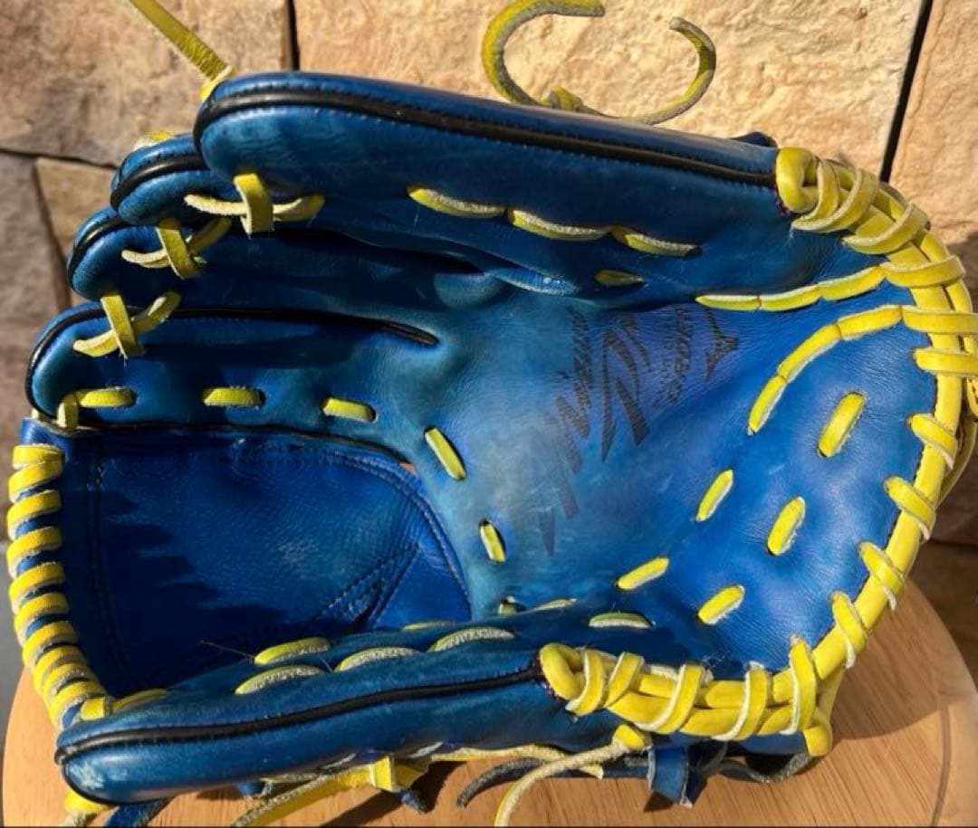 Mizuno ミズノ 投手用グローブ 軟式グローブ 青