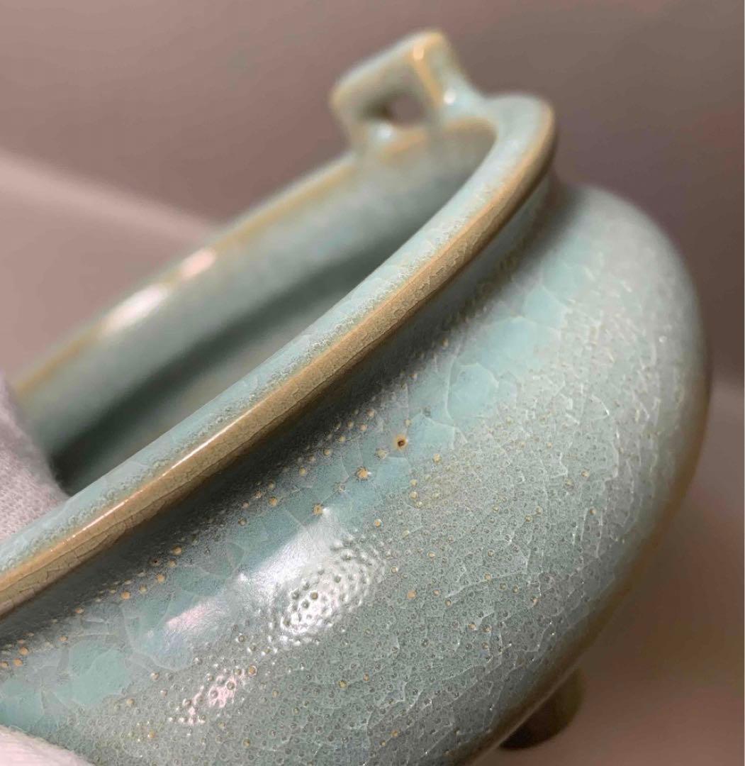 中国 耳付三つ足洗筆（鉢） u6230835