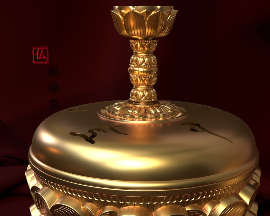 【修縁堂】密教法具 真言宗 法器 セイコー制作 大悲香炉一組