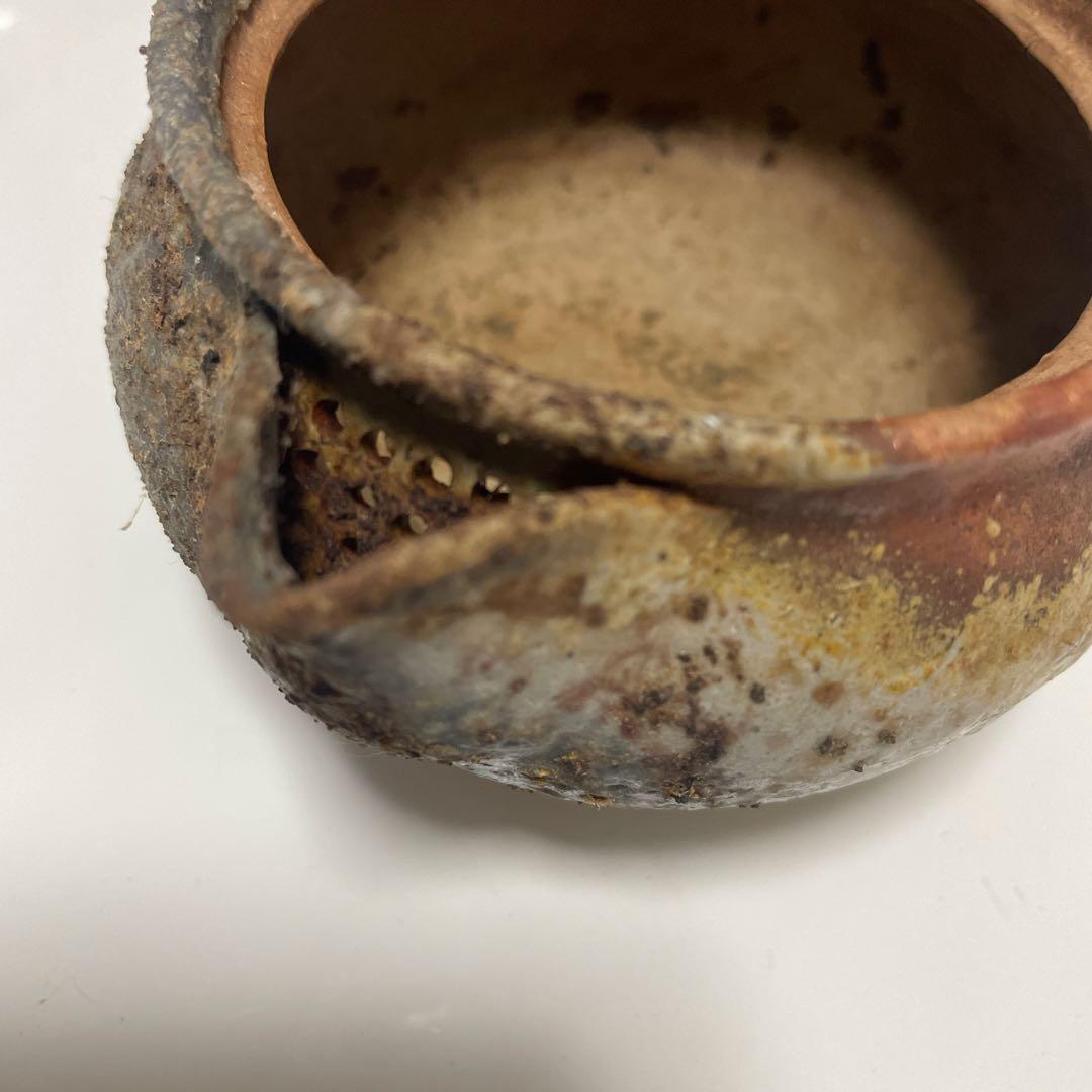 備前焼　宝瓶（陶印あり）