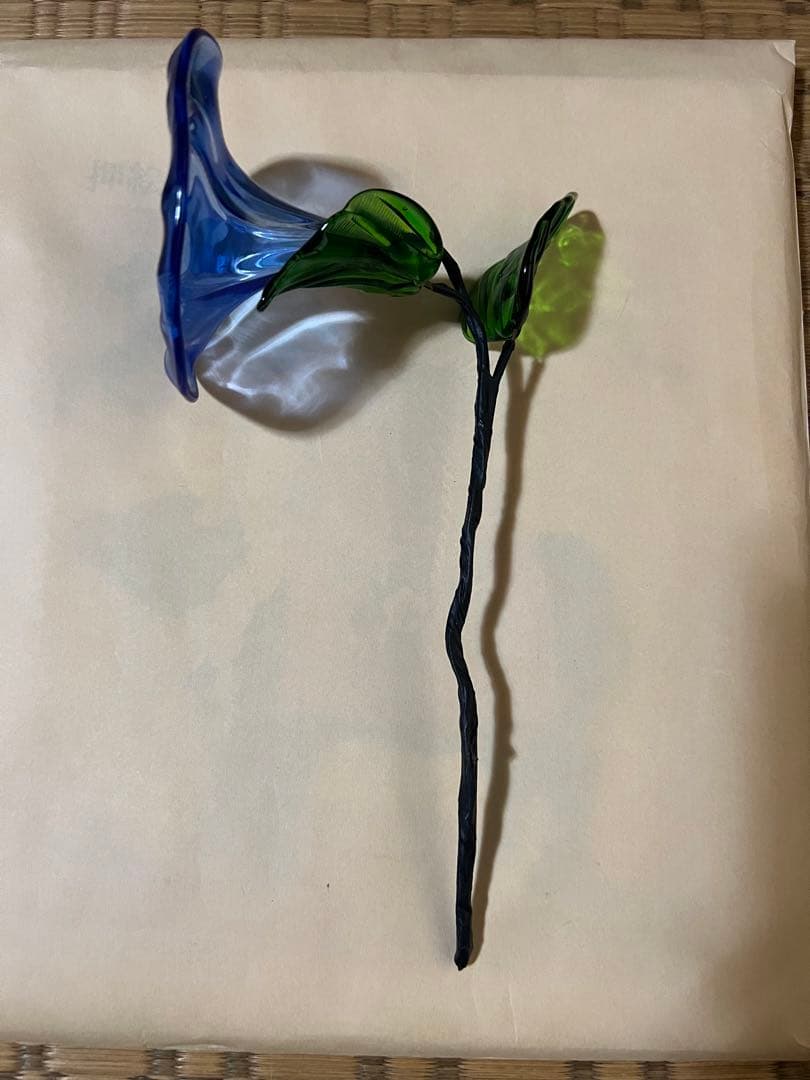 【O-762】琉球ガラス アサガオ 朝顔 花瓶