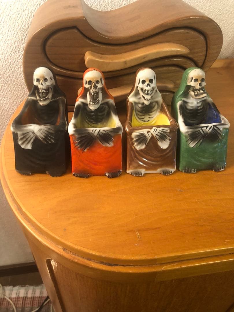 ビンテージ50s Japan スカル　髑髏　骸骨　死神　灰皿　レトロ　デビル