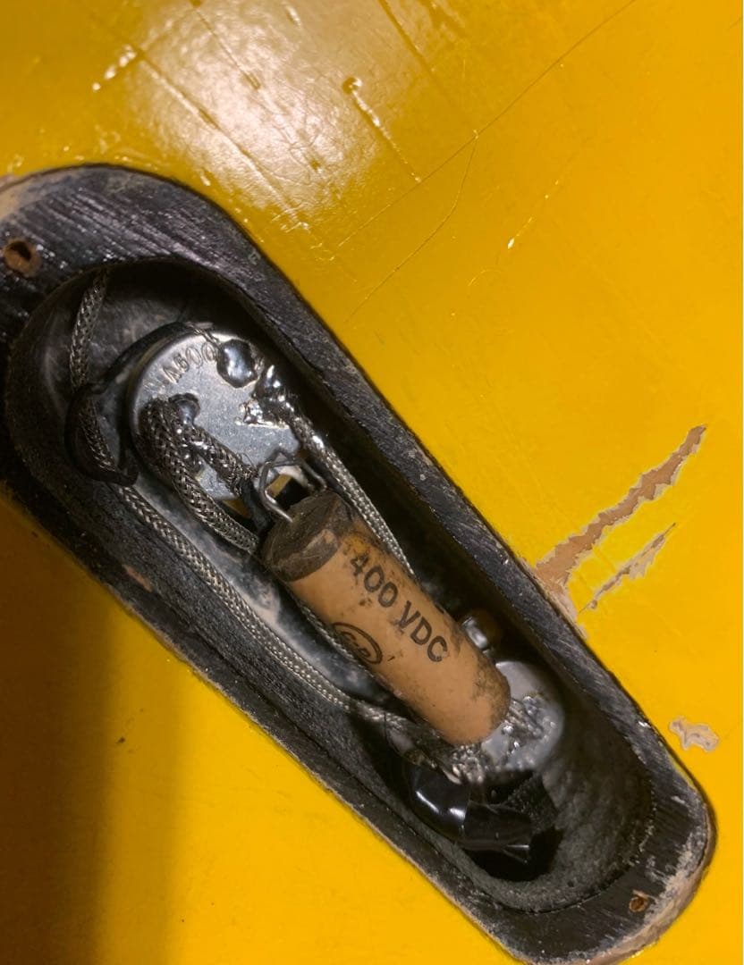 レスポールJr DC TVイエロー　ラッカー塗装　レリック