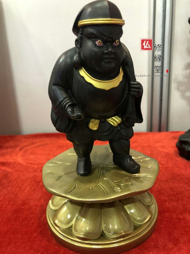 仏像 大黒天 極彩色絵系 法事 仏事 仏様 ご本尊様 青銅製 18cm