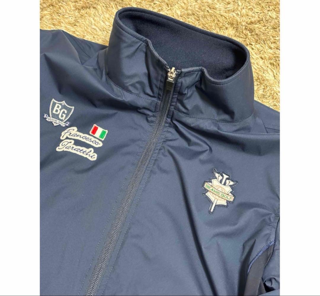 BEAMS GOLF メンズ ゴルフ ブルゾン ベスト S ネイビー