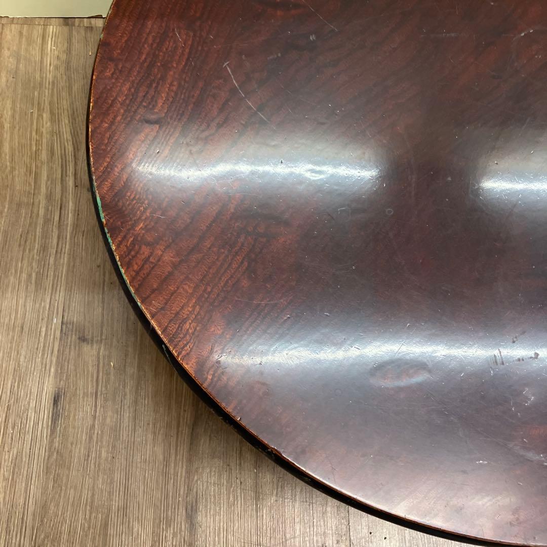 4F 木製 円形 ローテーブル 座卓 ちゃぶ台 アンティーク ヴィンテージ