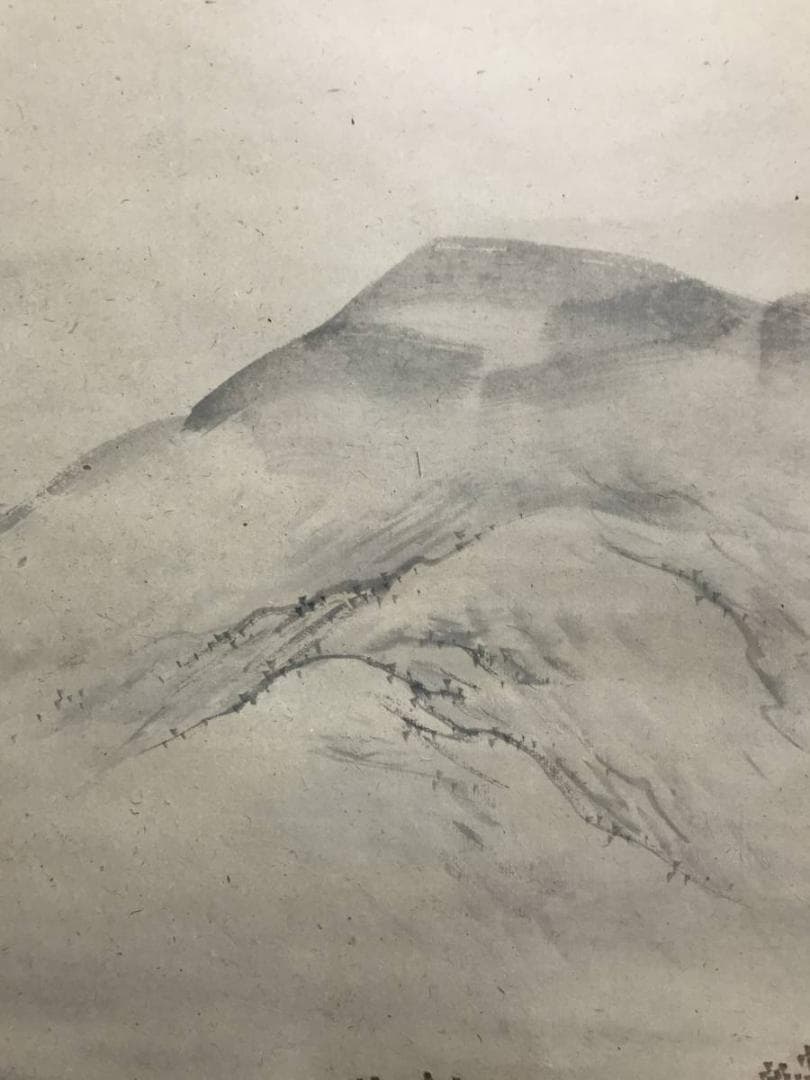 【真作】羽田桂舟/田家図/山水図/秋景山水図/掛軸/名家伝来/AC-749