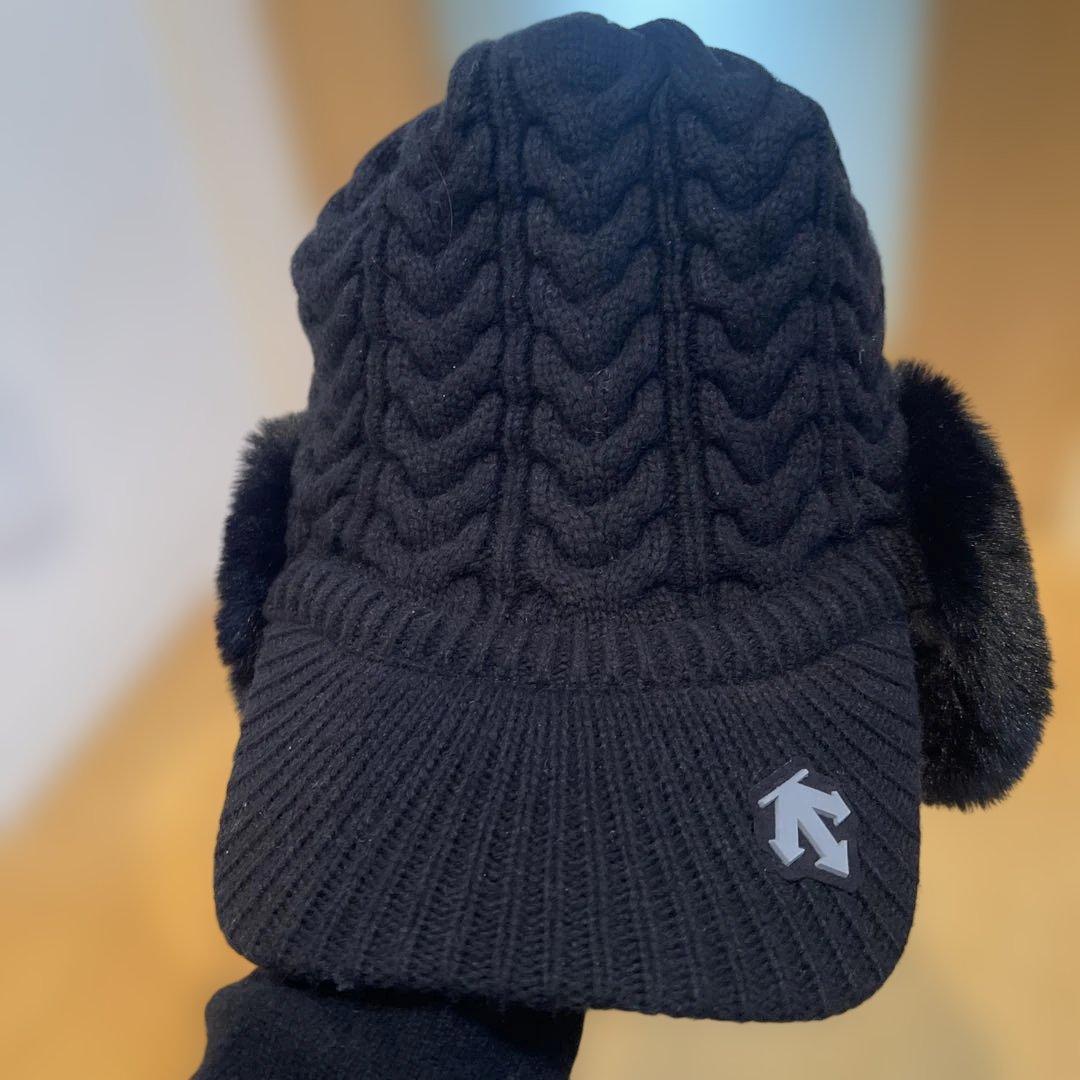 デサントゴルフイヤーウォーマー付きニット帽