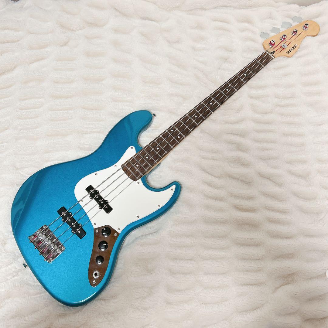 美品 BUSKER’S LJB-Z MBL ジャズベース ブルー エレキベース